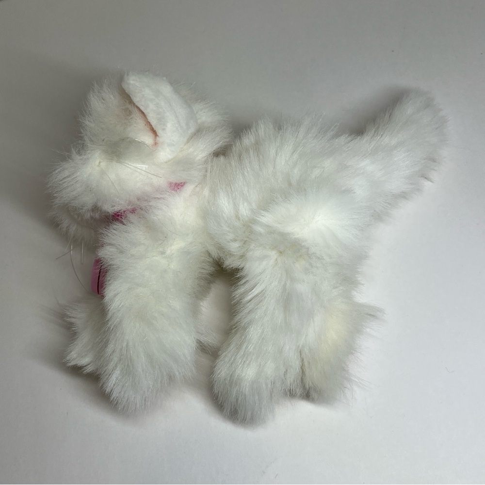 Tyco Kitty Kitty Kittens White Persian Purring Cat Plush Name Tag Colar Vtg 90s - Picture 5 of 13